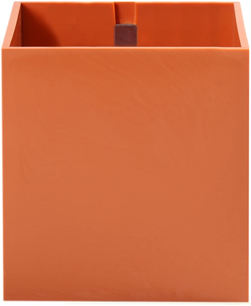 KalaMitica Magnetic Pot for Wall Storage or Wall Decoration Cube Shape, Orange, 6,5 x 6,5 x 6,5 cm