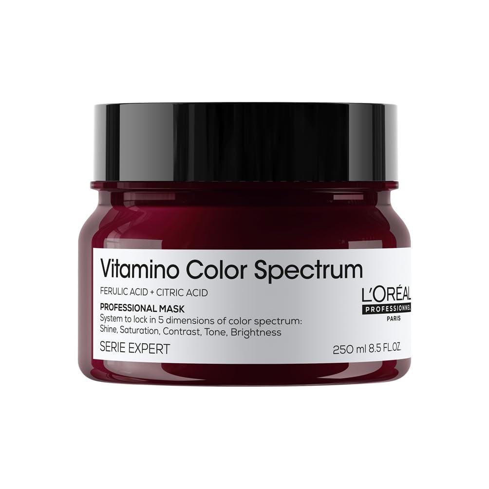 L\'Oréal Professionnel Hair Mask for Color Brilliance with Glass Hair Effect for Colored Hair, with Ferula & Citric Acid, Expert Series, Vitamino Color Spectrum Mask, 250 ml