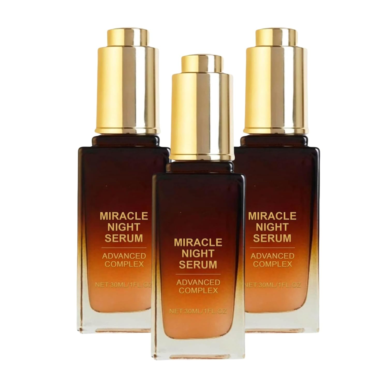 Miracle Night Rescue Serum Advanced Complex, Miracle Night Rescue Advanced Complex Serum, Night Rescue Serum, Night Face Serum, Smooths & Cushions Skin, Exfoliates Skin and Blackheads, 30 ml (A