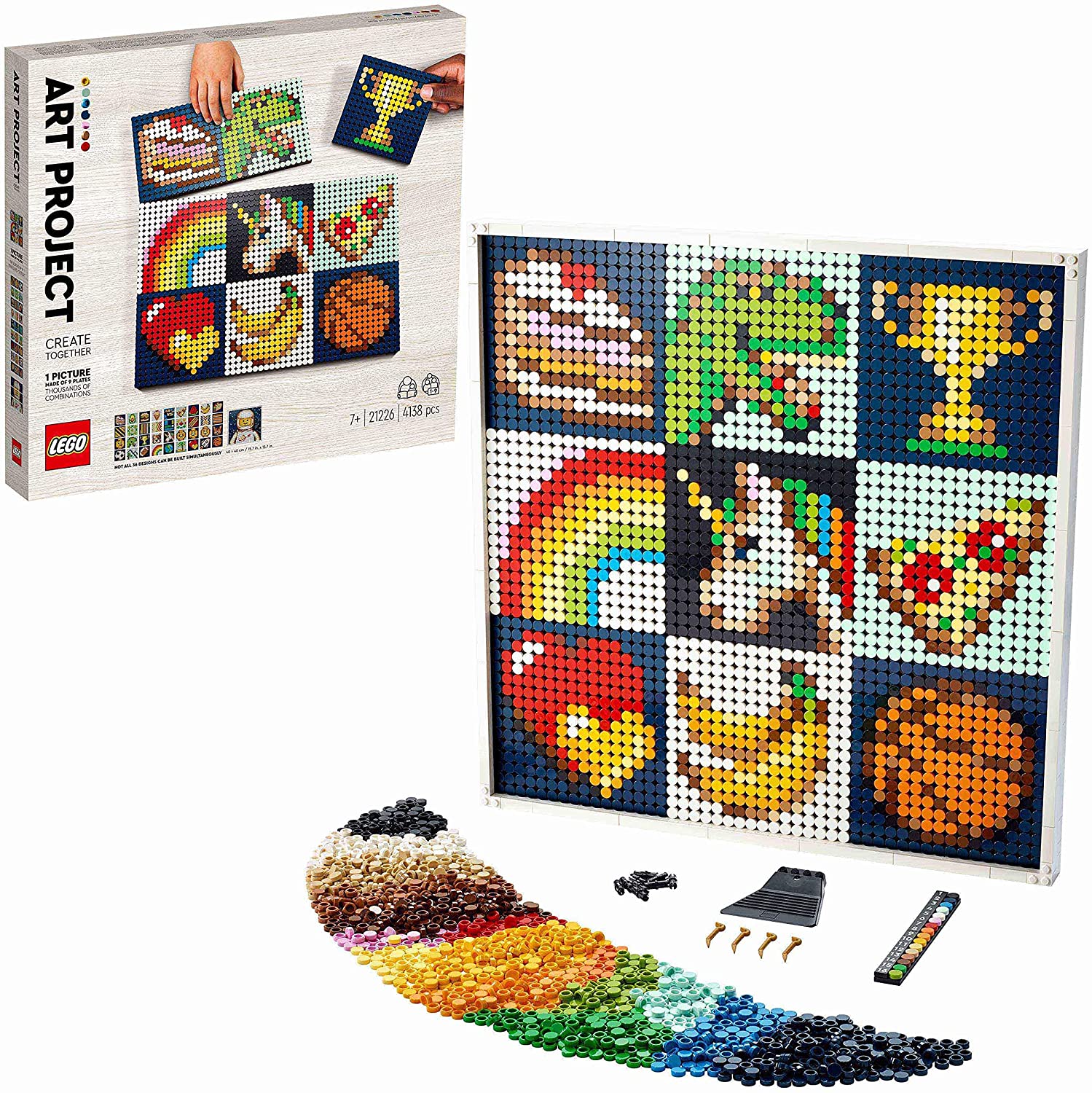 LEGO 21226 Common Art Project, Canvas Wall Decoration, Craft Kit for Adults