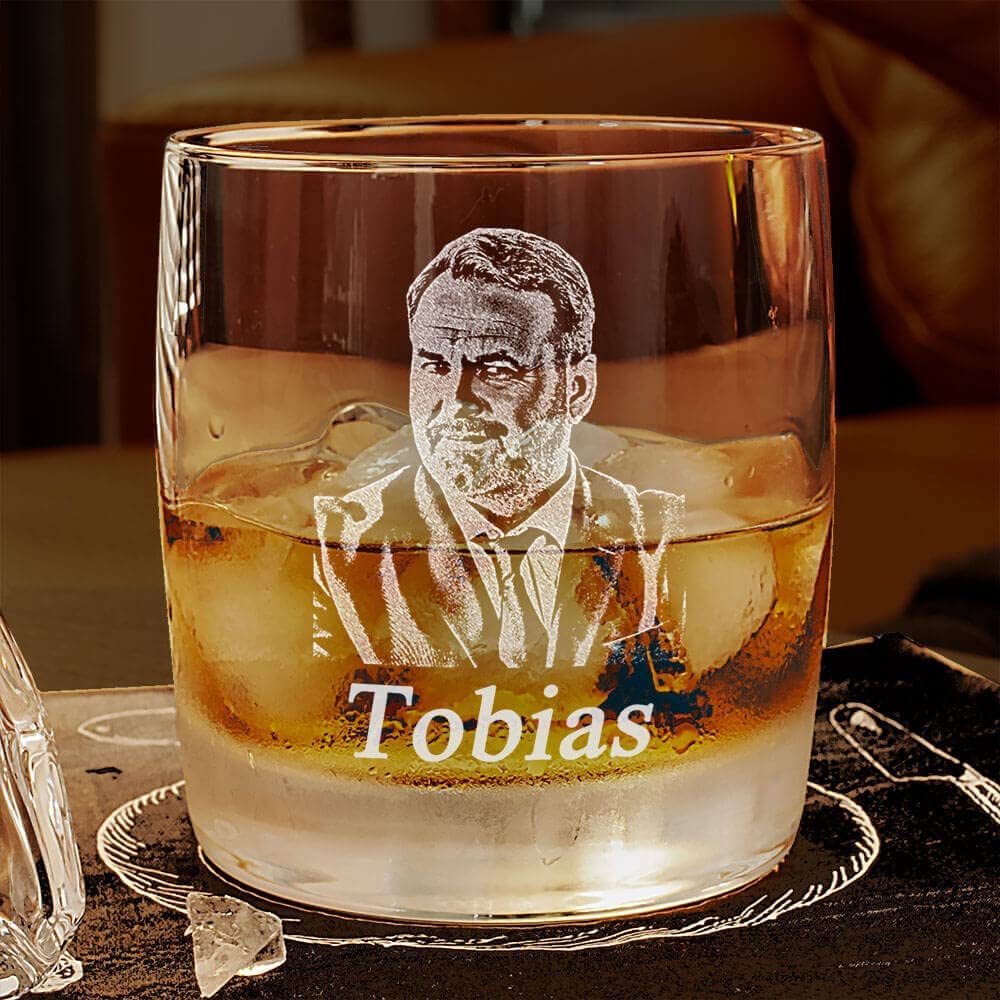 Montana Whisky Glass with Photo Engraving
