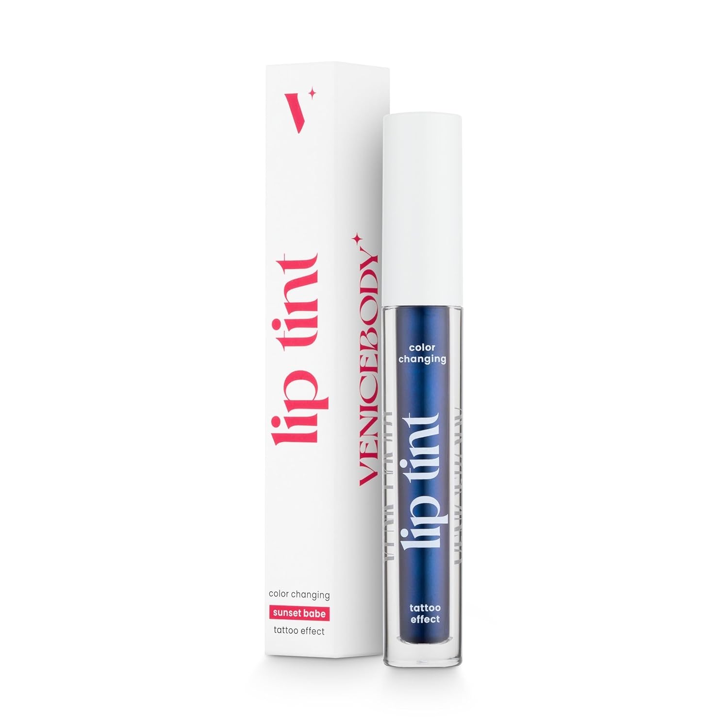 Venicebody Color -Changing Lip Tint Tattoo Effect - Replaces Lipstick, Lasts All Day Without Smudging (Sunset Babe)