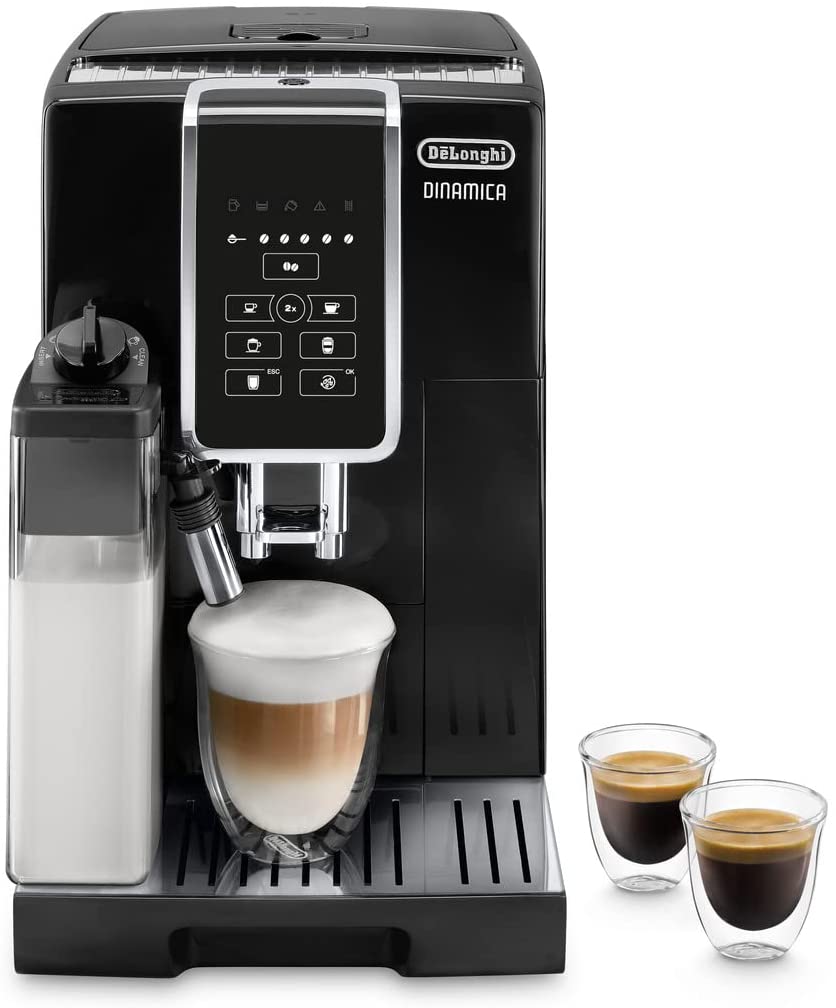 DeLonghi De\'Longhi Dinamica ECAM 350.50.B Fully Automatic Coffee Machine with Latte