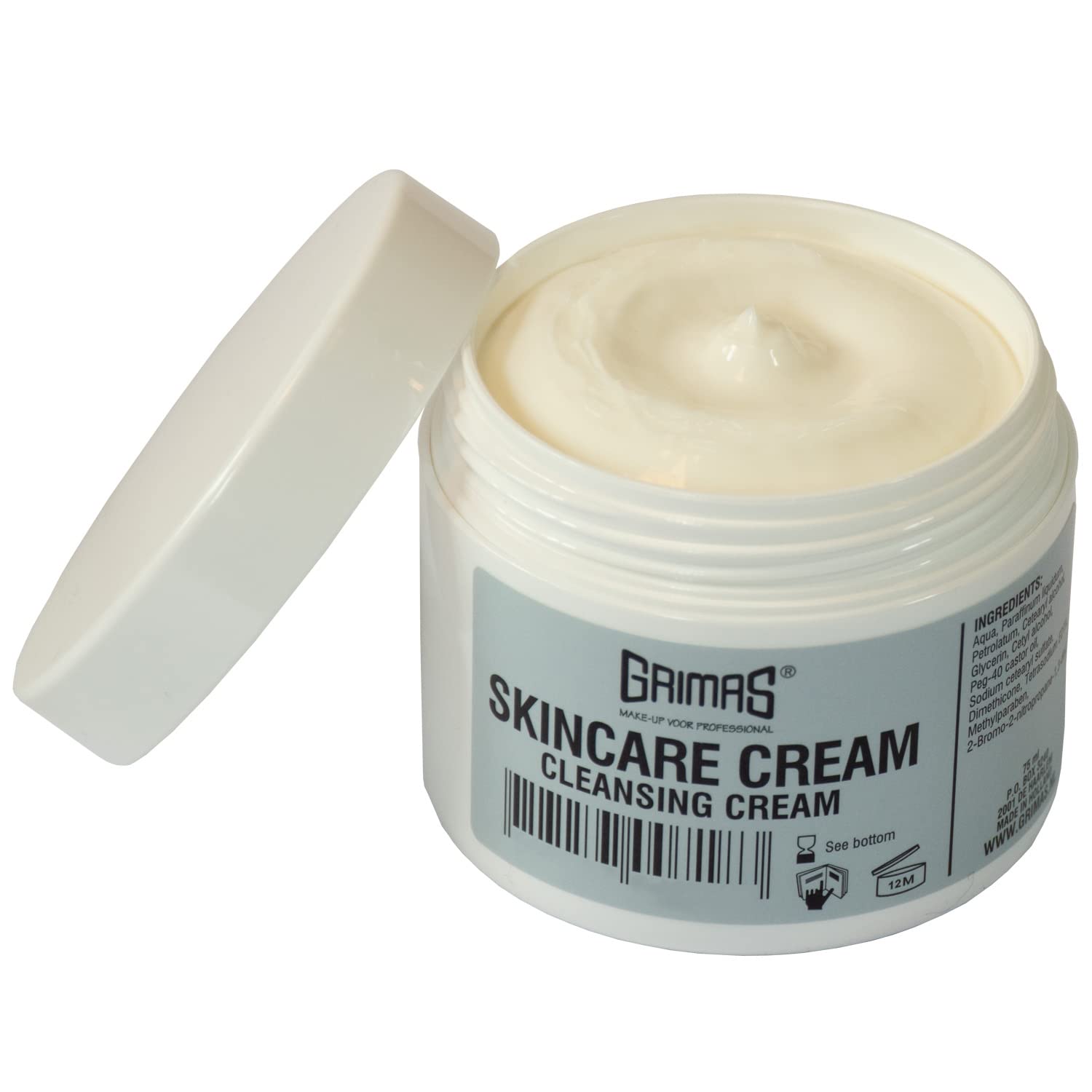 Grimas Skincare Cream, 75 ml, Professional Nourishing Day Cream, Perfume Free, Paraben-Free, Preservative