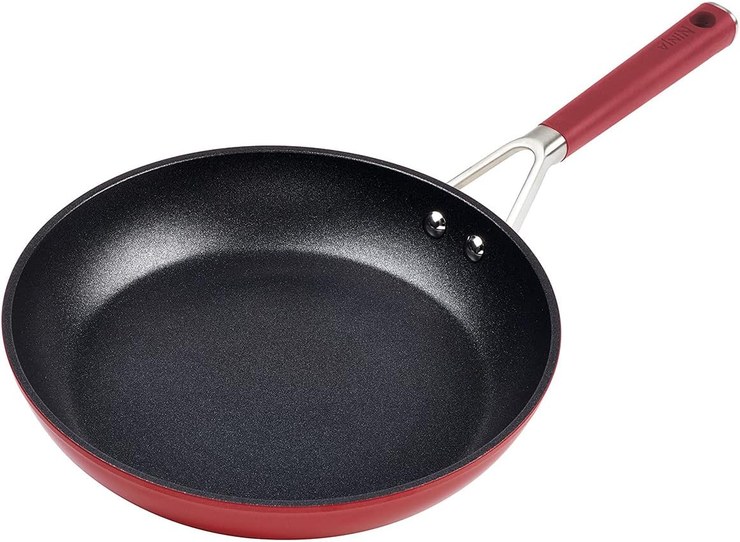 Ninja Foodi Zerostick Vivid 28 cm Frying Pan [C20028EU] Non-Stick Coating, Induction Compatible, Dishwasher Safe, Deep Red