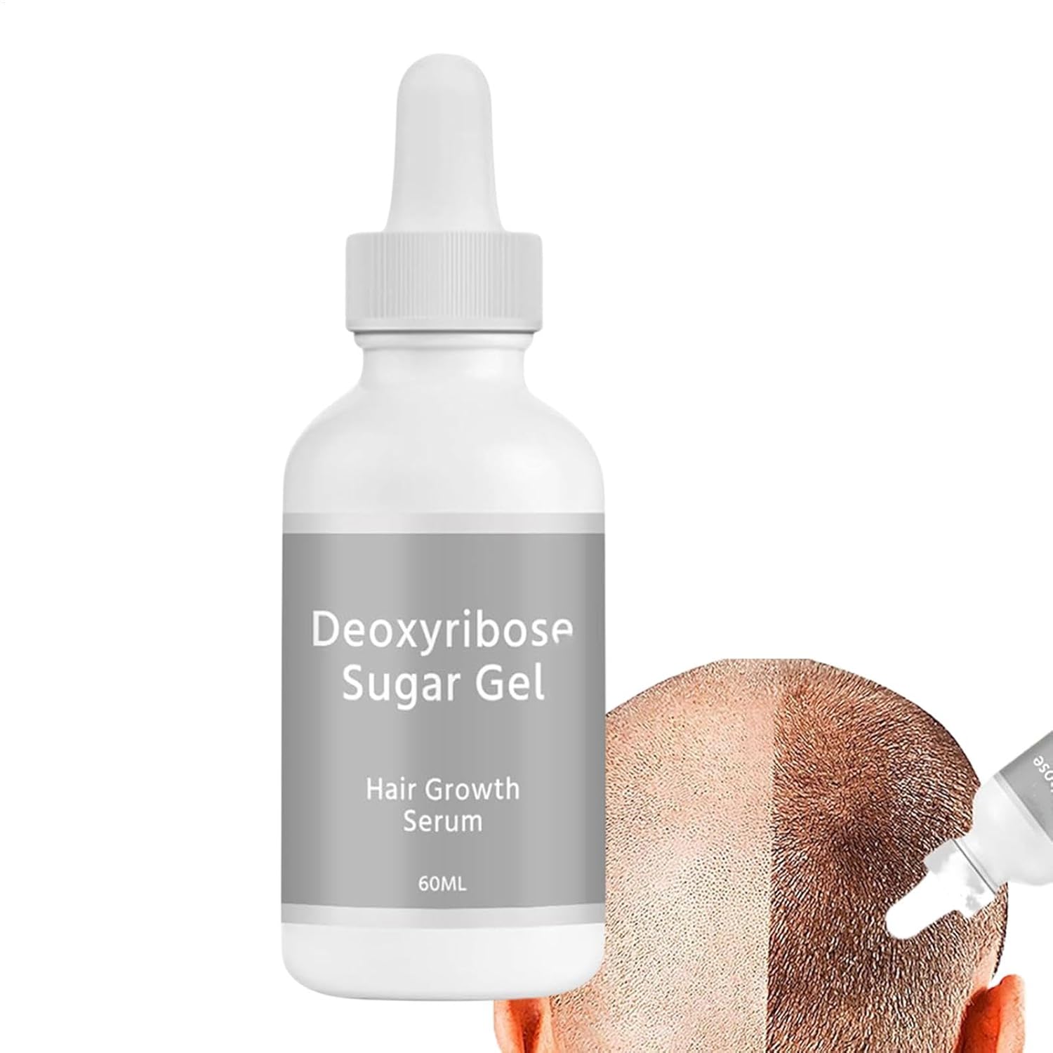 1/2 Pack Deoxyribose Sugar Gel for Hair Growth, 60 ml Hair Growth, Hair Growth Scalp, Hair Growth Hair Serum Oil, Anti Hair Loss Hair Oil, Scalp Oil