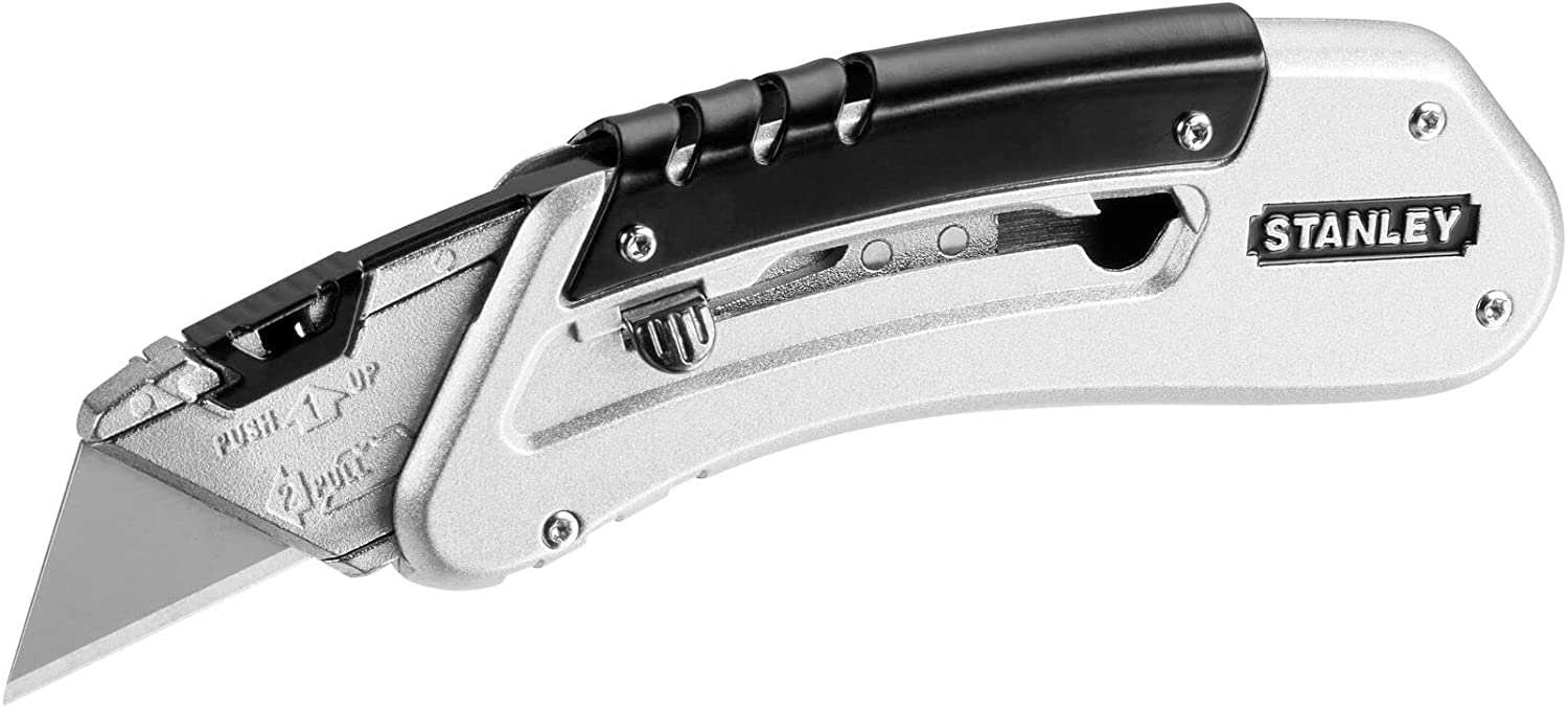 Stanley Quickslide Pocket Knife All-metal with Belt Clip Ref 0-10-810