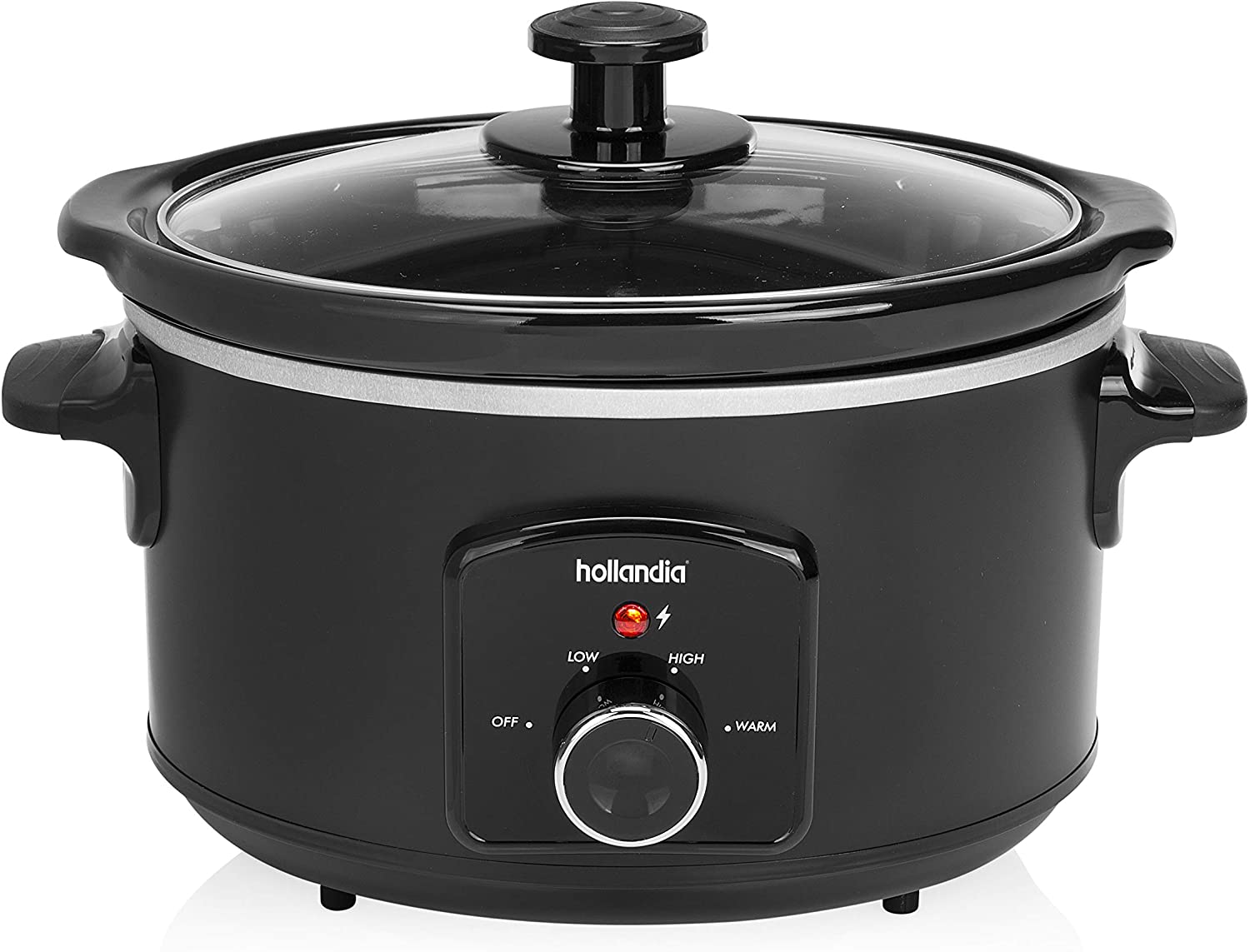 Tristar VS-3915 Slow Cooker (Stainless Steel Ceramic Pot with 2 Heat Settings and Keep Warm Function, 3.5 Litres)