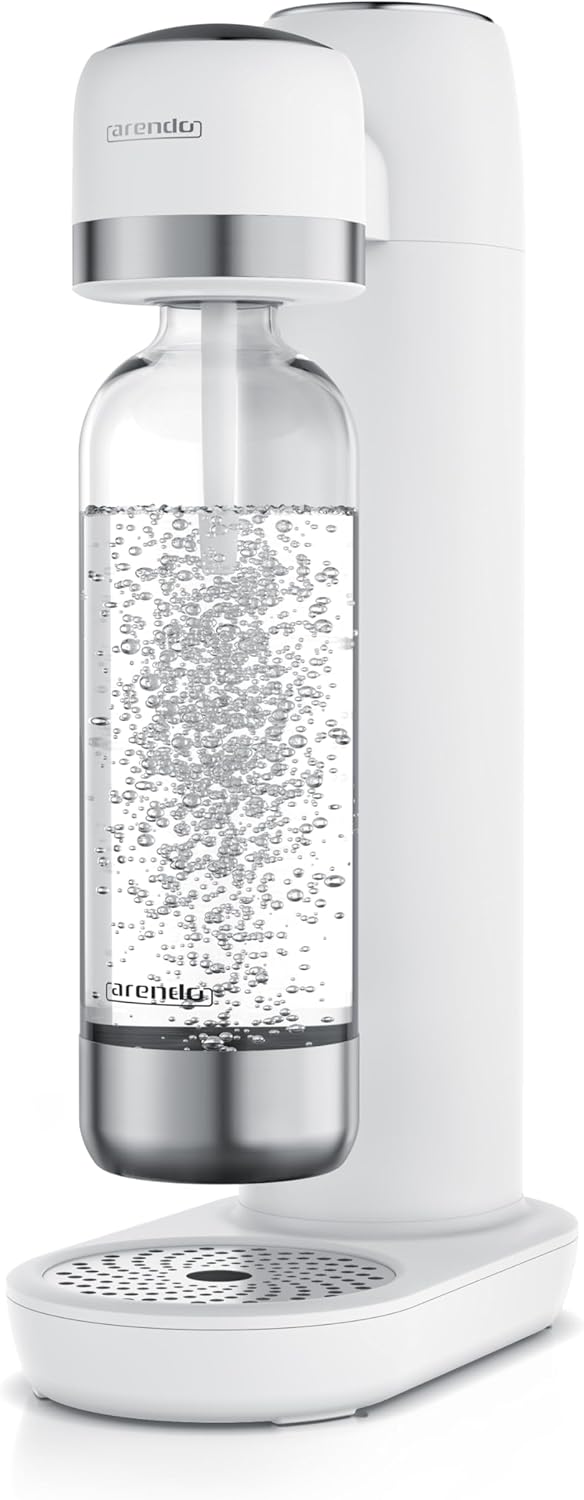 Arendo - Soda Maker Water Carbonator - Includes 1000ml Water Bottle BPA Free - Fine Dose - Soda Streamer Compatible with 60L CO2 Cylinders
