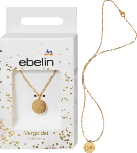 ebelin necklace gold-plated with floral print, 1 piece
