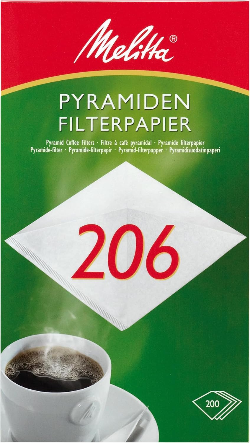 Pyramid Melitta filter paper 206 g White Pack of 200)