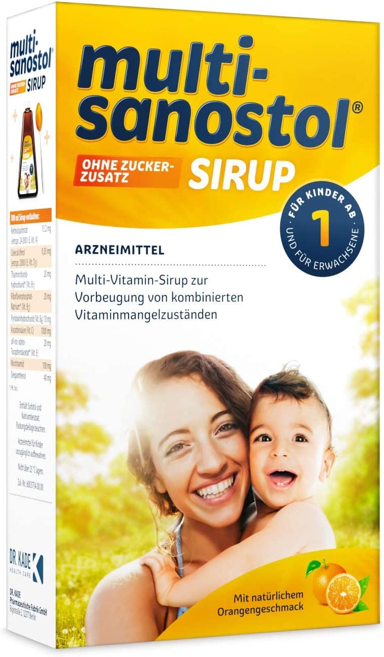 Multi-Sanostol No added sugar: multivitamin preparation for children from 1 year old to prevent combined vitamin deficiencies, 260 g