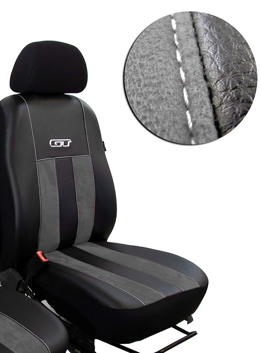 Front Seat Covers – Car Seat Covers – Made to Measure for Volkswagen Golf Design Alcantara with Ecoleder Set 1 + 1. Super Quality. Includes 7 in design GT