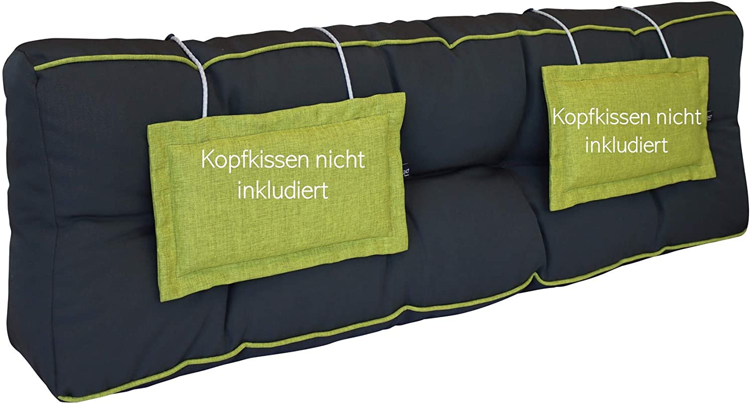 Lileno Home Palette Cushion Set, Anthracite And Green.