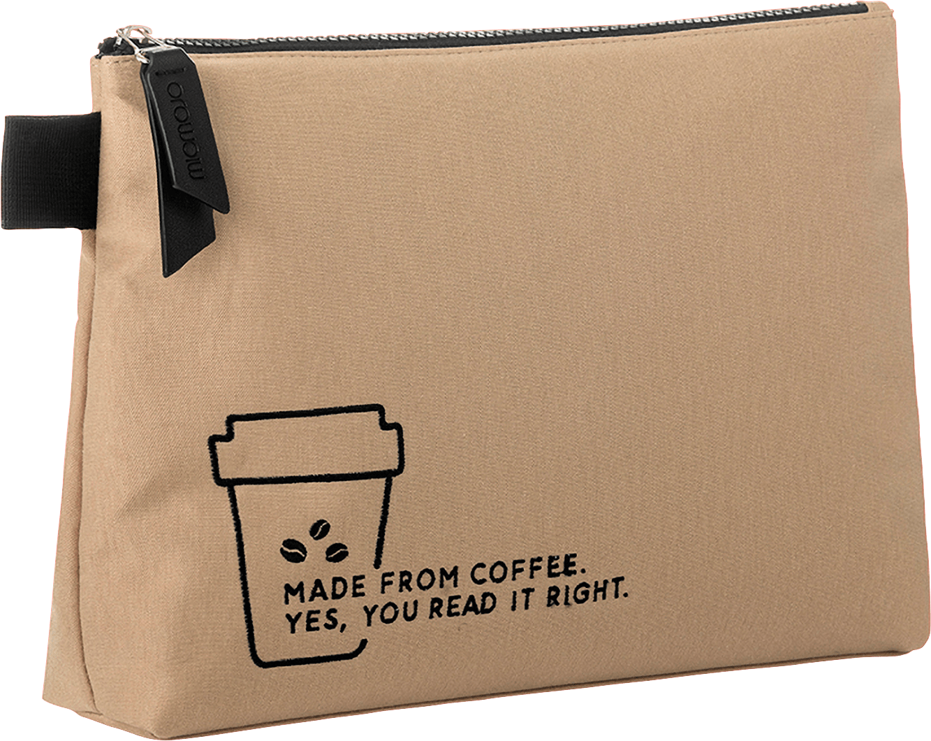 Cosmetic Bag Made Of Recycled Coffee Charcoal, 1 Pc