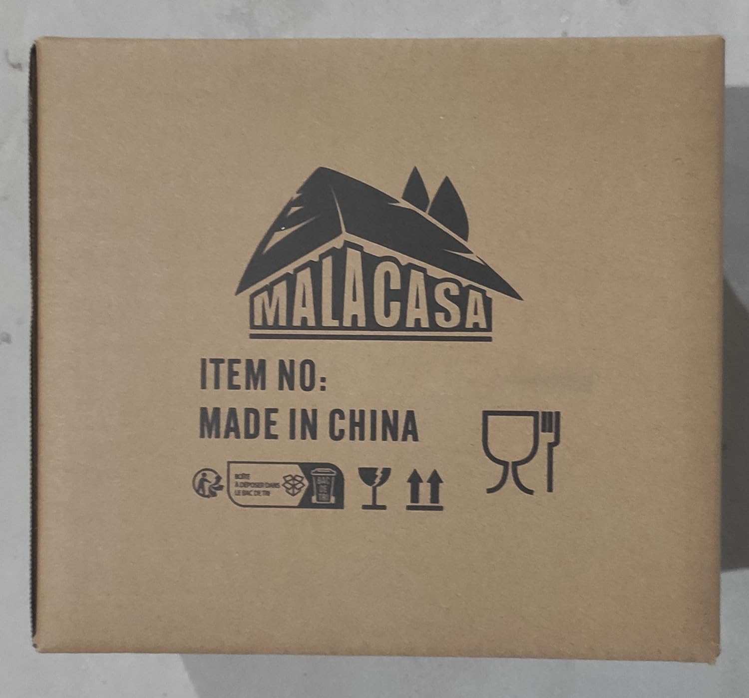 MALACASA, Amparo Series 12-Piece Coffee Service Cream White Porcelain Mug Coffee Mug Set 4.75 Inches / 12 x 9.5 x 10 cm / 290 ml