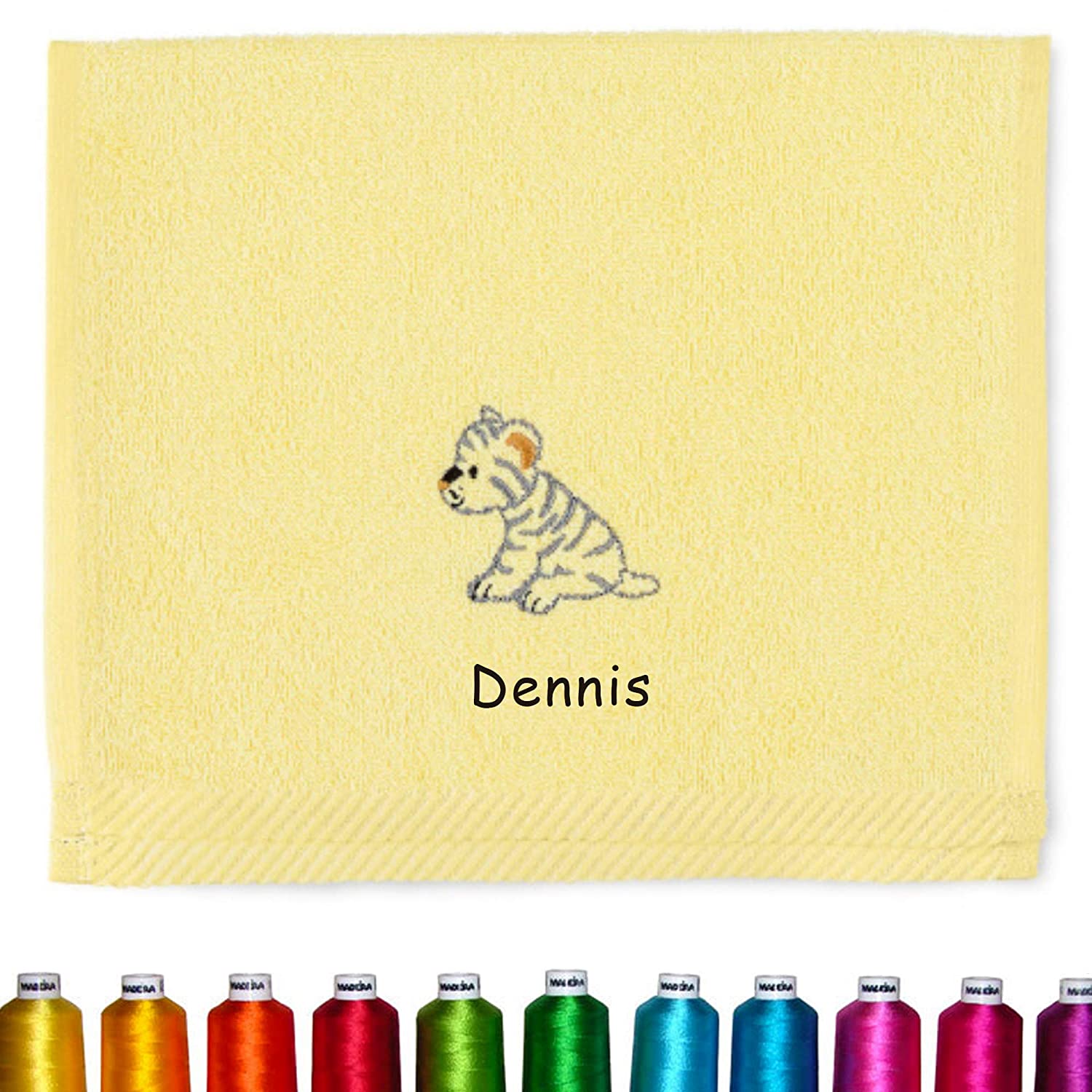 Sterntaler Ben Series Children\'s / Baby Hand Towel Embroidered with Name in Yellow