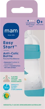 Baby bottle easy Start anti-colic, blue, from birth, 160 ml, 1 st