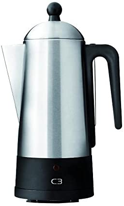 C3 30-32001 Percolator, Stainless Steel, 6 Cups, Silver