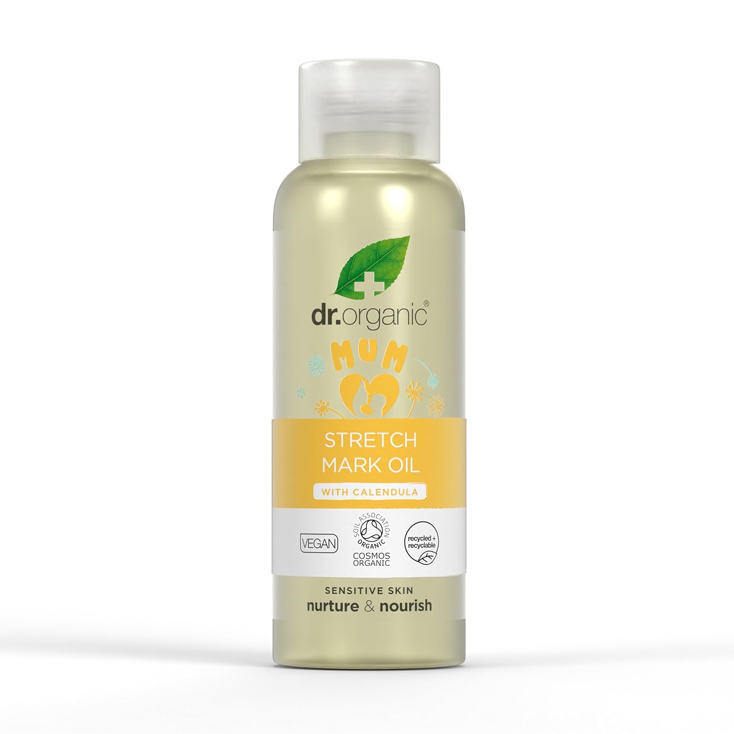 Dr Organic Stretch Mark Oil with Calendula, Pregnancy, Vegan, Reduces the Appearance of Stretch Marks, Cruelty Free, Paraben & SLS Free, Organic Certified, 100 ml