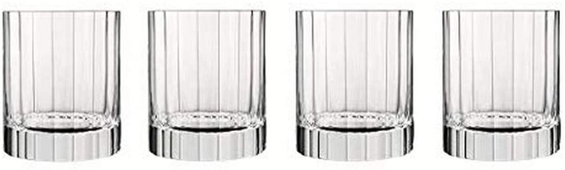 Luigi Bormioli 7540471 Bach Box with 6 low-profile seidel, crystal transparent 8.25 x 8.25 x 9.7 cm. Set of 6