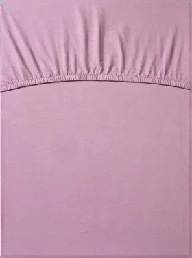 Fitted sheet double size, mauve, 180 x 200 cm, 1 piece