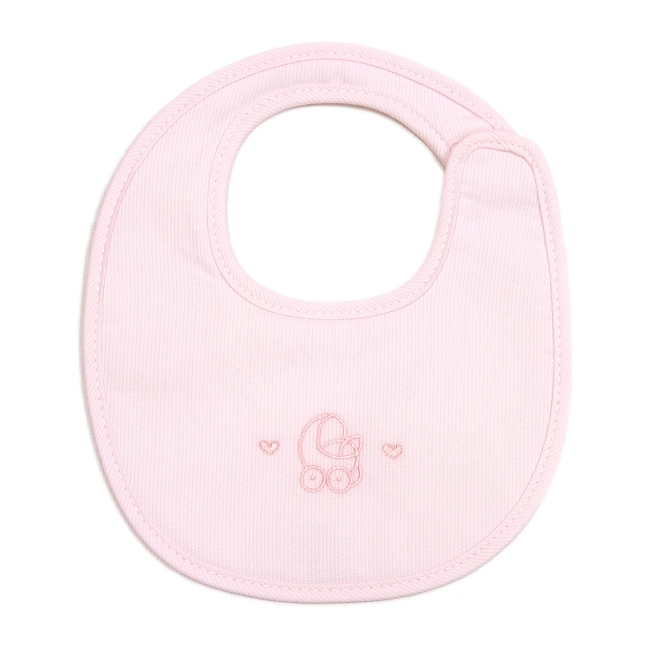 Cambrass Collection bib with velcro, round, 1 piece, pink