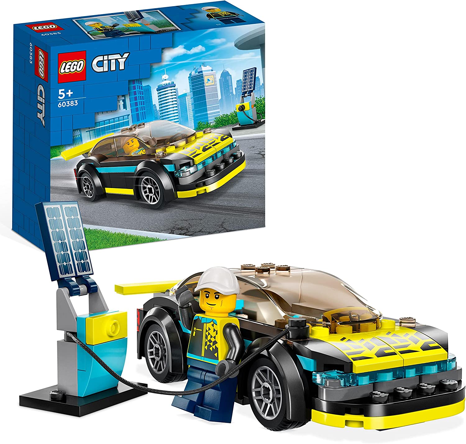 LEGO 60383 City Electric Sports Car Set, Racing Car with Mini Figure, Toy Car for Boys and Girls from 5 Years, Birthday Gift