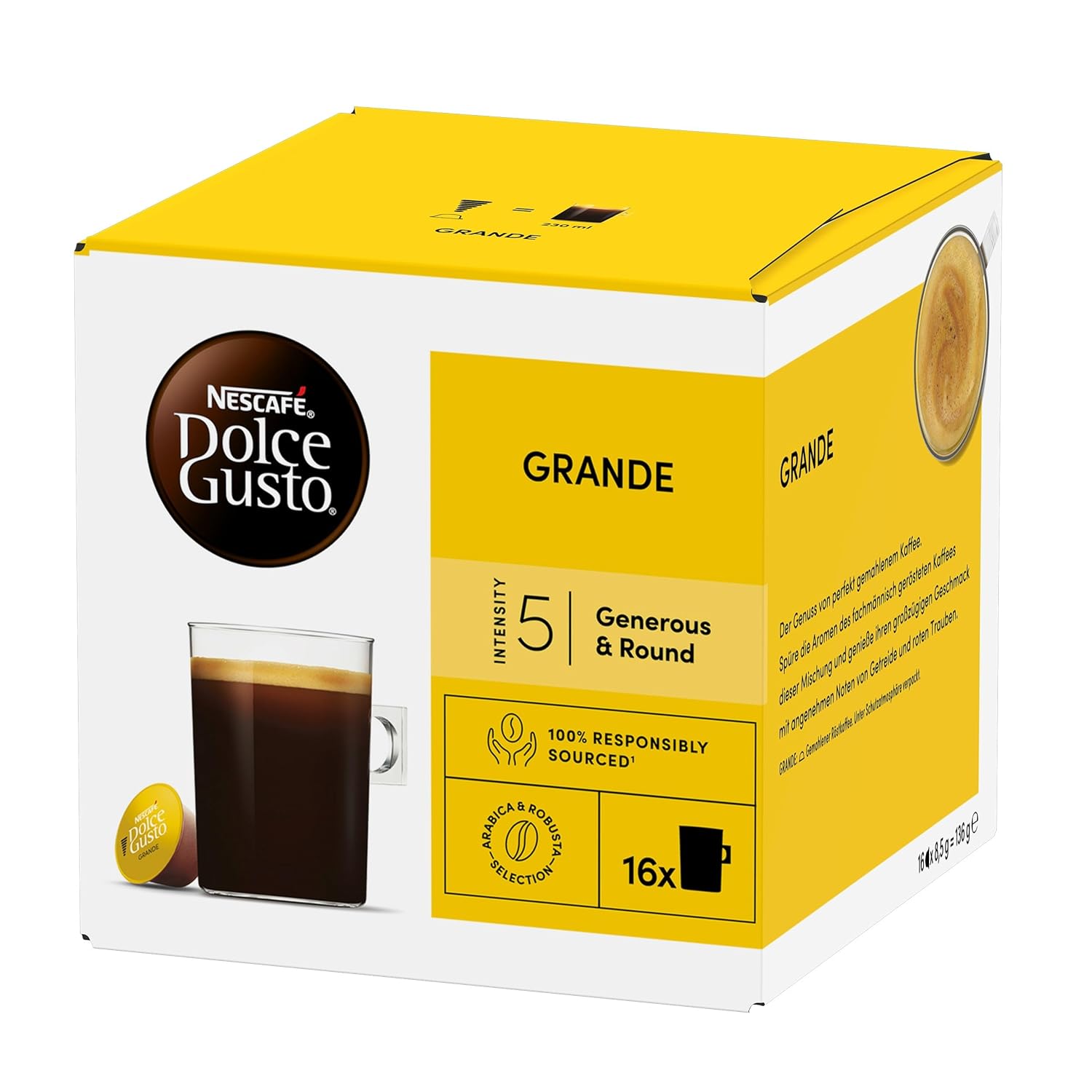 NESCAFÉ DOLCE GUSTO Grande Coffee Capsules Pack of 1 (1 x 16 Servings)