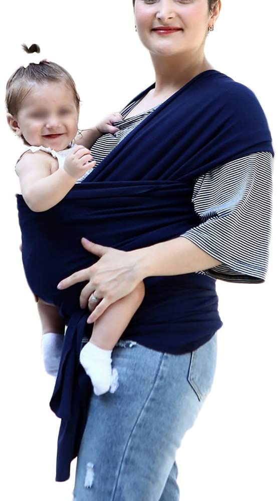 G&F Baby Sling Baby Changing Carrier up to 20 kg for Newborns Toddlers One Size 95% Cotton (Colour: Navy Blue)
