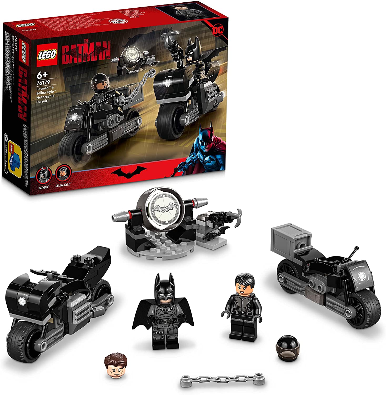 LEGO 76179 DC Batman & Selina Kyle: Verfolgungsjagd auf dem Motorrad, Super
