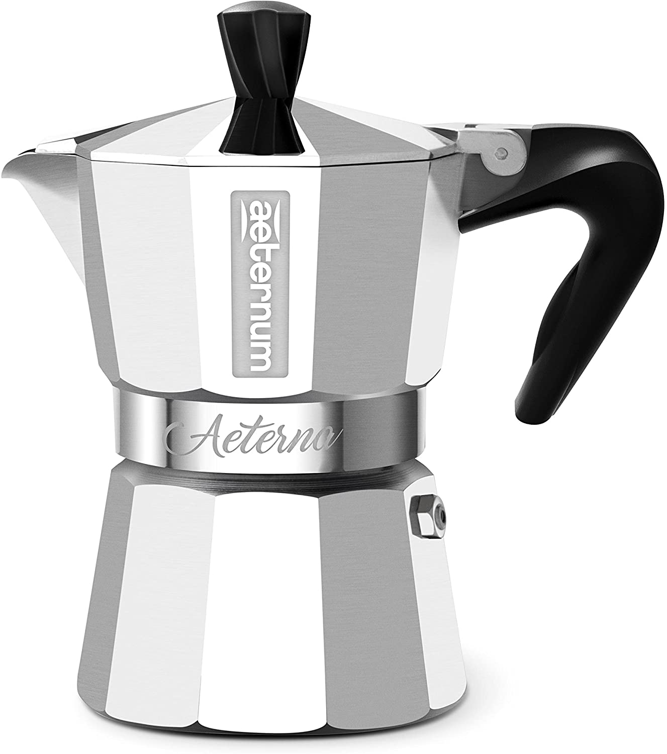Bialetti 005091 Aeterna Espresso Maker for 1 Cup, Aluminium, Silver, 30 x 20 x 15 cm