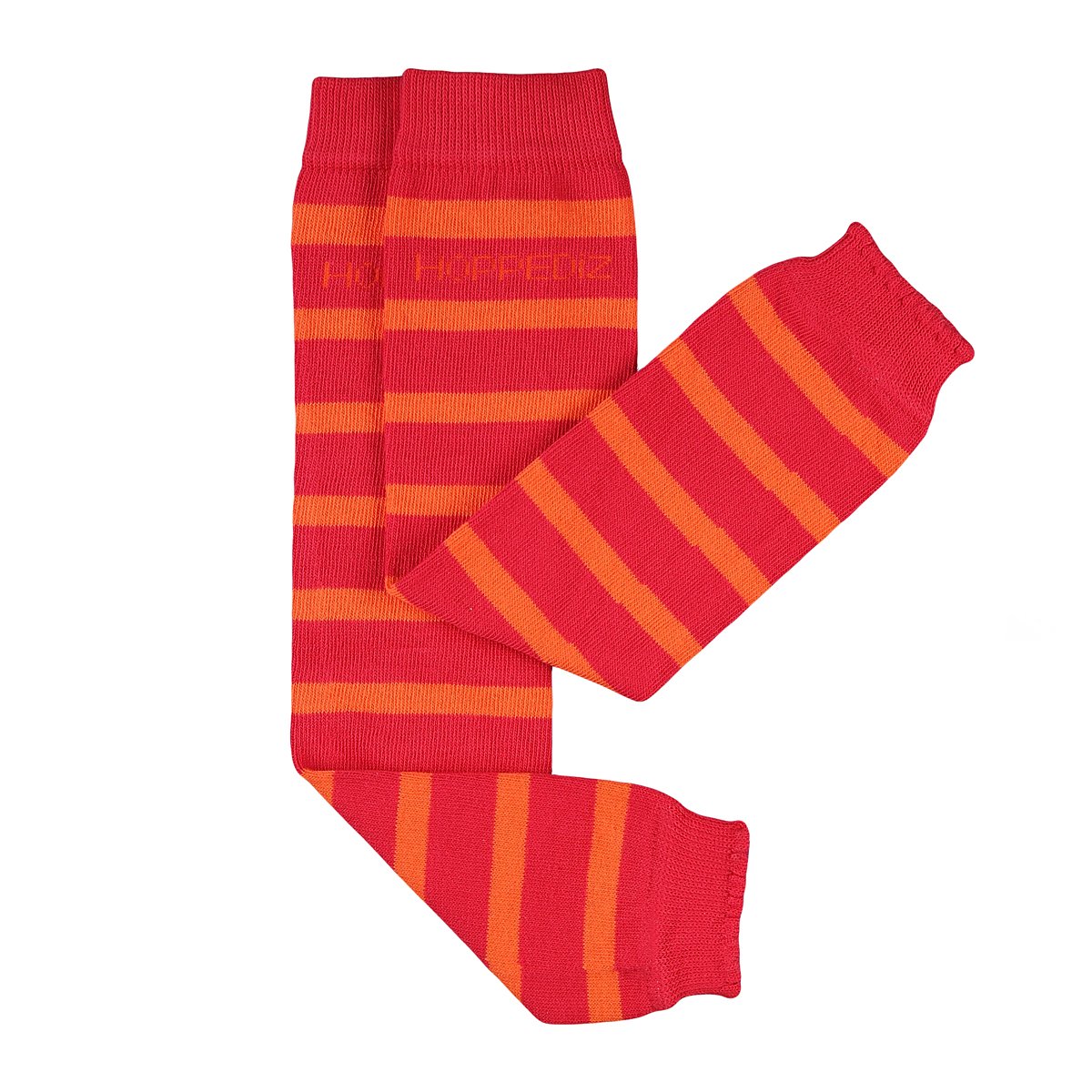 HOPPEDIZ Baby Boys\' Striped Socks Red rot mit orangen Streifen