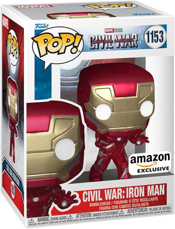 Funko Pop! Marvel: Civil War Build a Scene - Iron Man - Captain America 3 - Amazon Exclusive - Vinyl Collectible Figure - Gift Idea - Official Merchandise - Toys For Kids and Adults