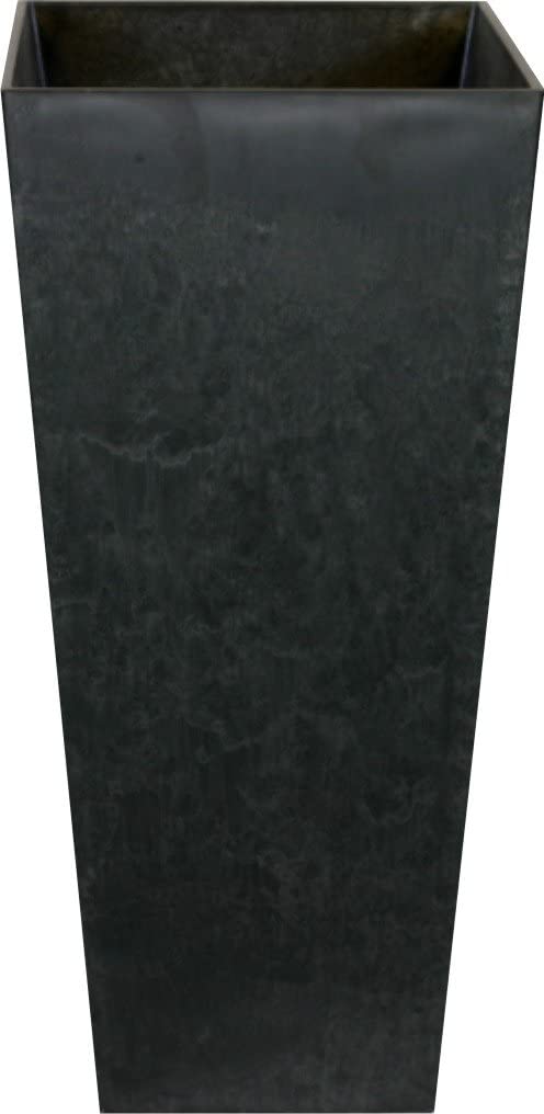 Artstone Ella Plant Pot Frost Resistant and Lightweight Black 19 x 35 cm