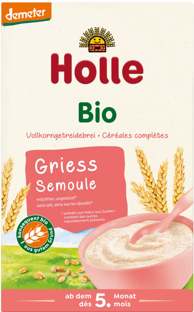 Holle Bio-Vollkorngetreidebrei Griess (6 x 250 gr)