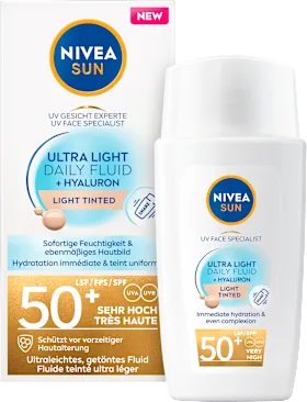 Sun fluid face lightly tinted, invisible daily, SPF 50+, 40 ml