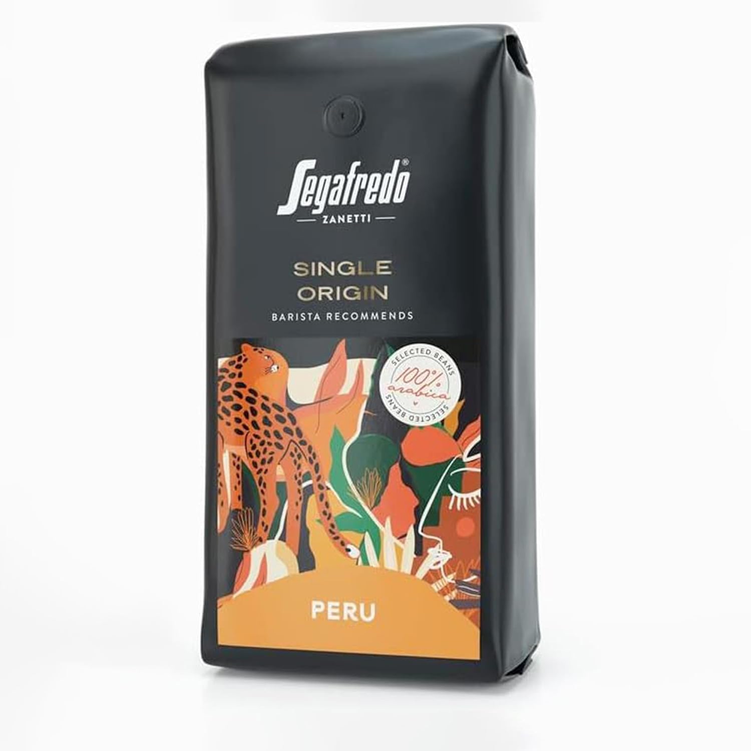 Segafredo Zanetti Whole Bean Single Origin Perù 100% Arabica - 1 kg pack - Recommended by the barista - Selected roasted coffee beans, nuances of citrus, nuts and caramel