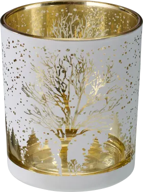 Decorating & Furnishing Candle holder made of glass, winter landscape, 1 pc