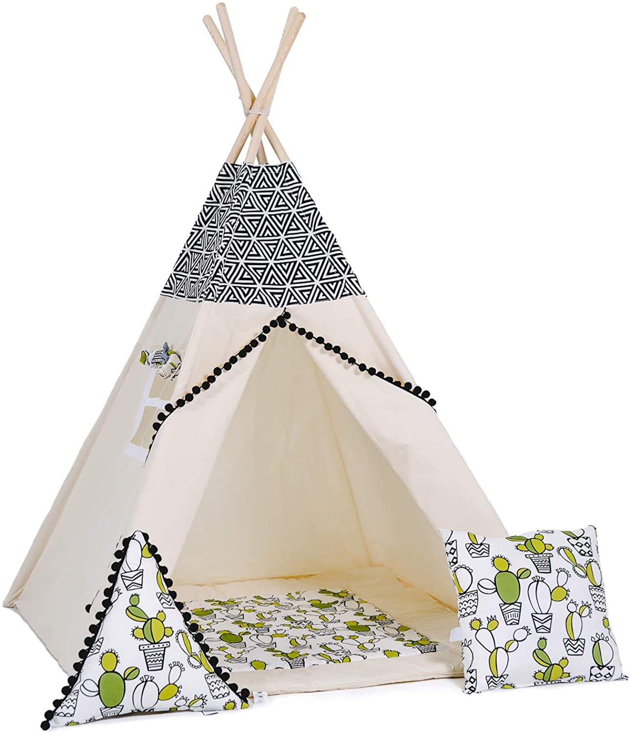  Golden Kids Childrens Play Tent / Teepee / Tipi Set For Children, For Indo