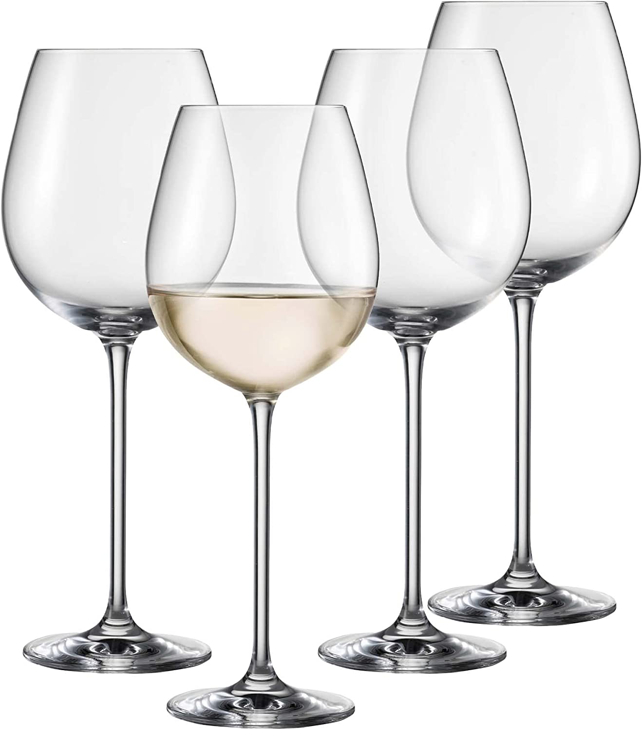 Schott Zwiesel Vinos White Wine Glasses (Set of 4), Gracial Wine Glasses for White Wine, Dishwasher Safe Tritan Crystal Glasses, Made in Germany (Item No. 130012)