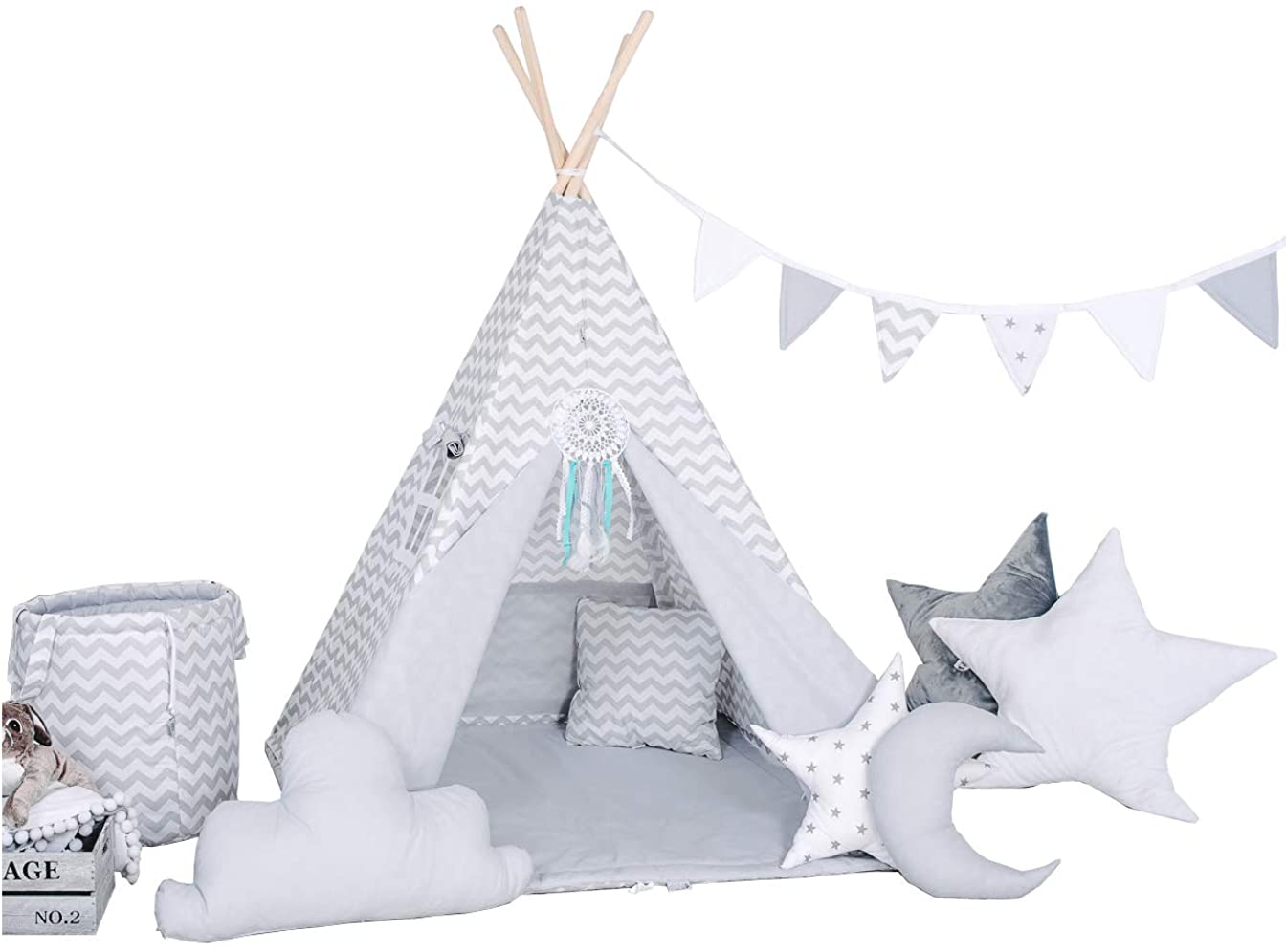 Golden Kids Childrens Play Tent / Teepee / Tipi Set For Children, For Indo