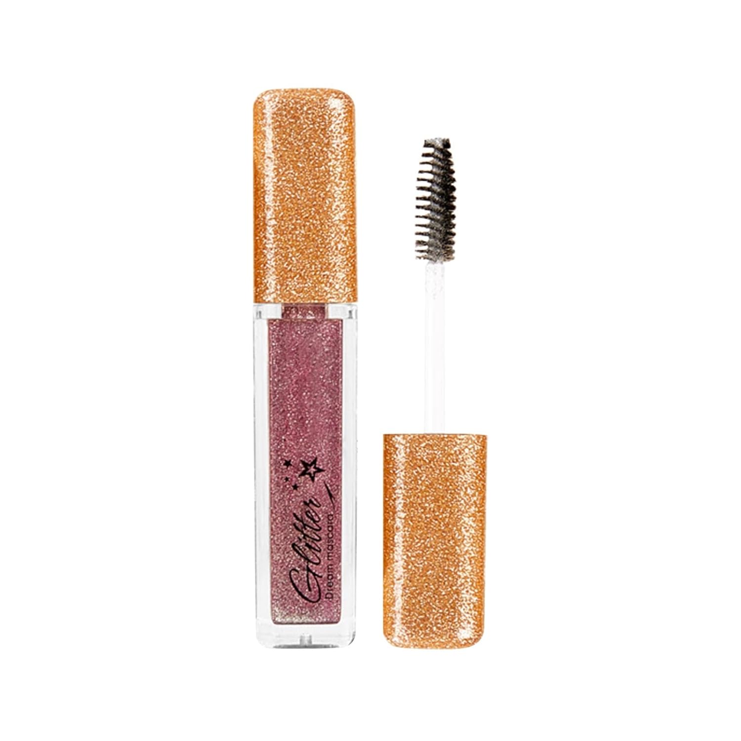 Glitter Mascara for Eyelashes, Shimmer Sparkle Effect, Long-Lasting, Black (Purple, One Size)