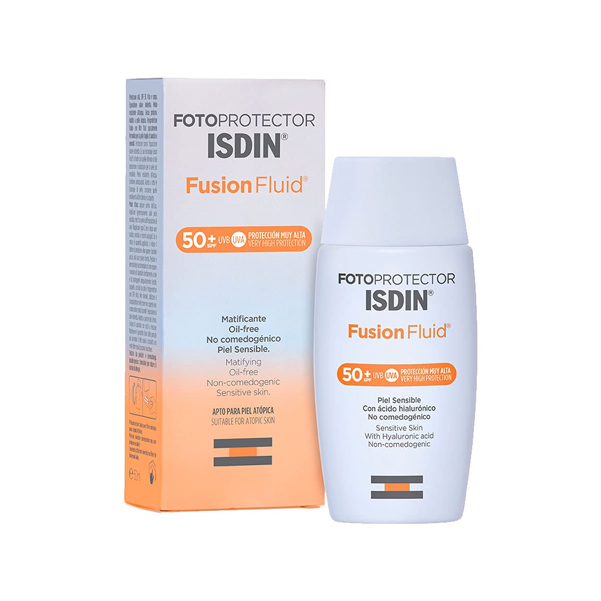 ISDIN Fusion Fluid LSF 50+ 50 ml | Sunscreen for the face | Suitable for all skin types