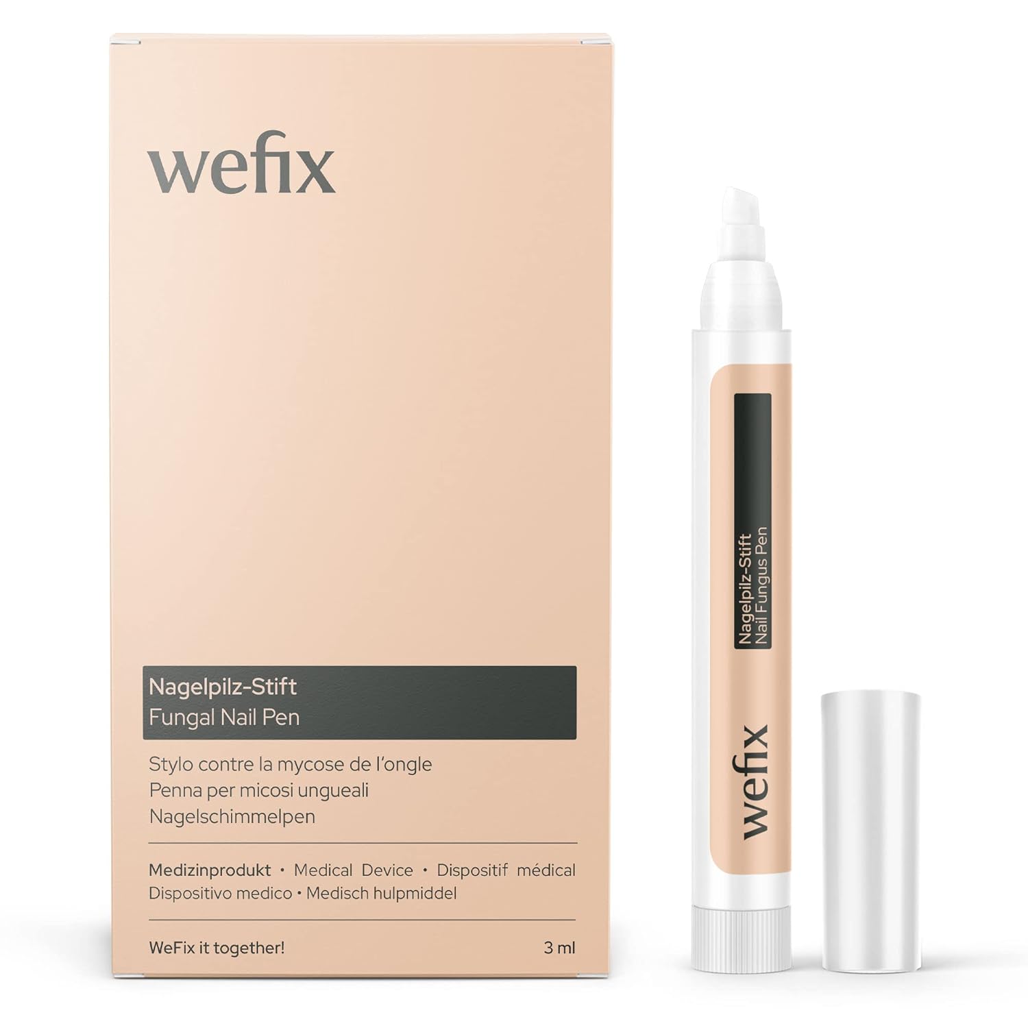 WeFix Nail Fungus Pen 3 ml - Medical Device - Effective Anti Nail Fungus Treatment & Preventive Protection - Agent Against Nail Fungus - Nail Fungal Agent