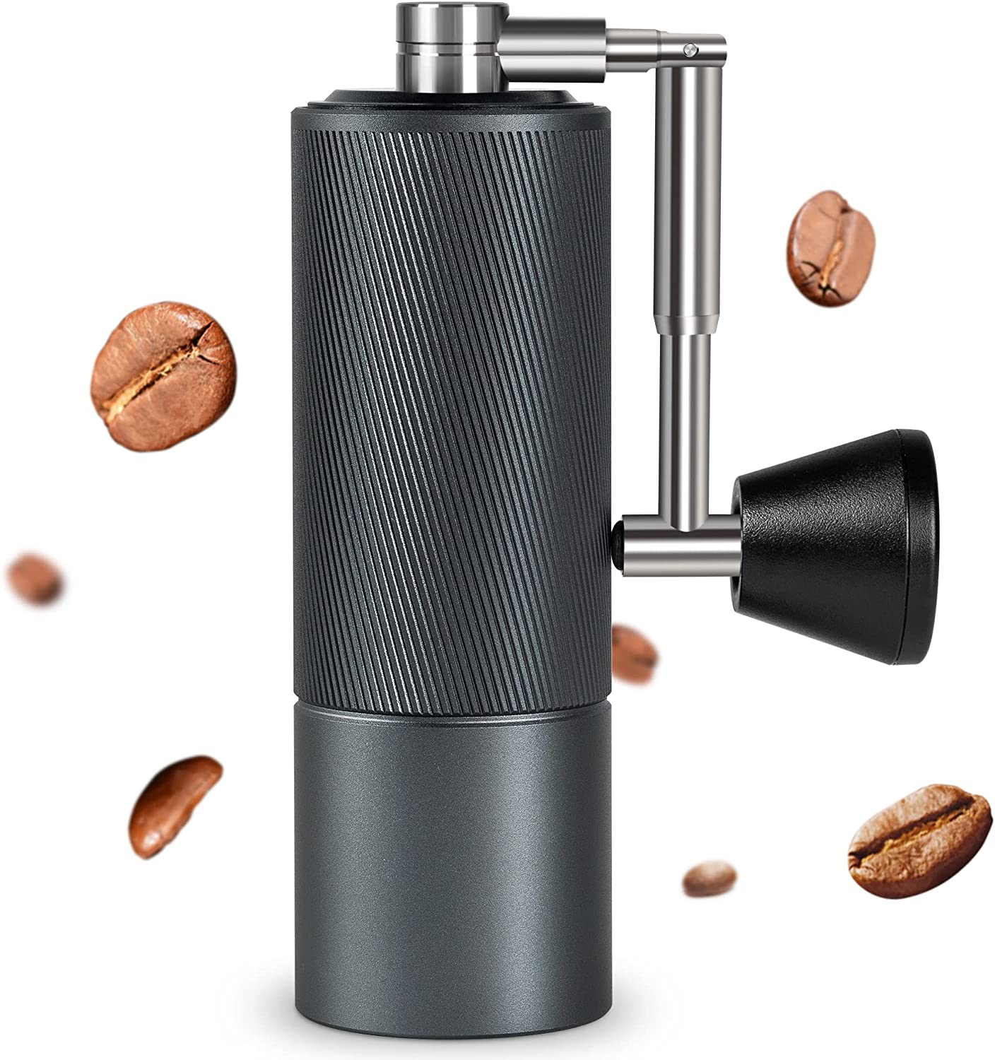 TIMEMORE Chestnut C2 Fold Coffee Grinder Manual with Folding Handle, Adjustable Conical Coffee Grinder, Stainless Steel Hand Coffee Grinder for Pour Over Coffee, French Press, Dark Grey