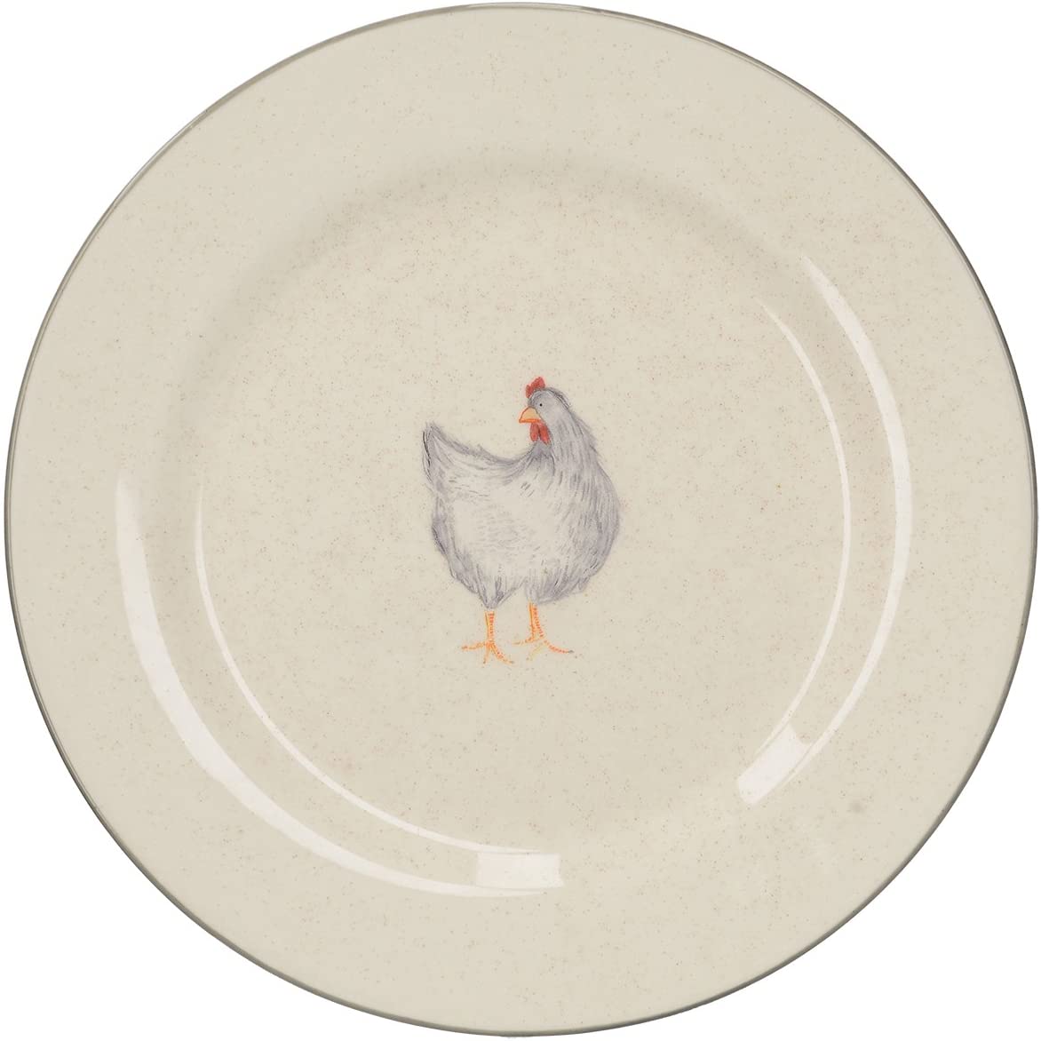 Creative Tops Ceramic Chicken Side Plate, Multi Colour, 20 x 20 x 2 cm