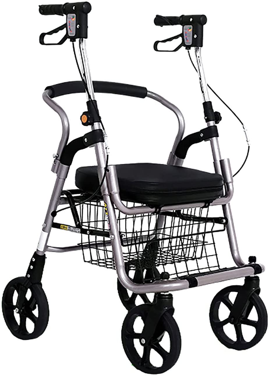 Better Angel HM Foldable and Lightweight Rollator - Foldable and with Seat, Lightweight Rollator, Foldable Walking Aid, Easy to Fold, Lightweight Rollator, Foldable Rollator