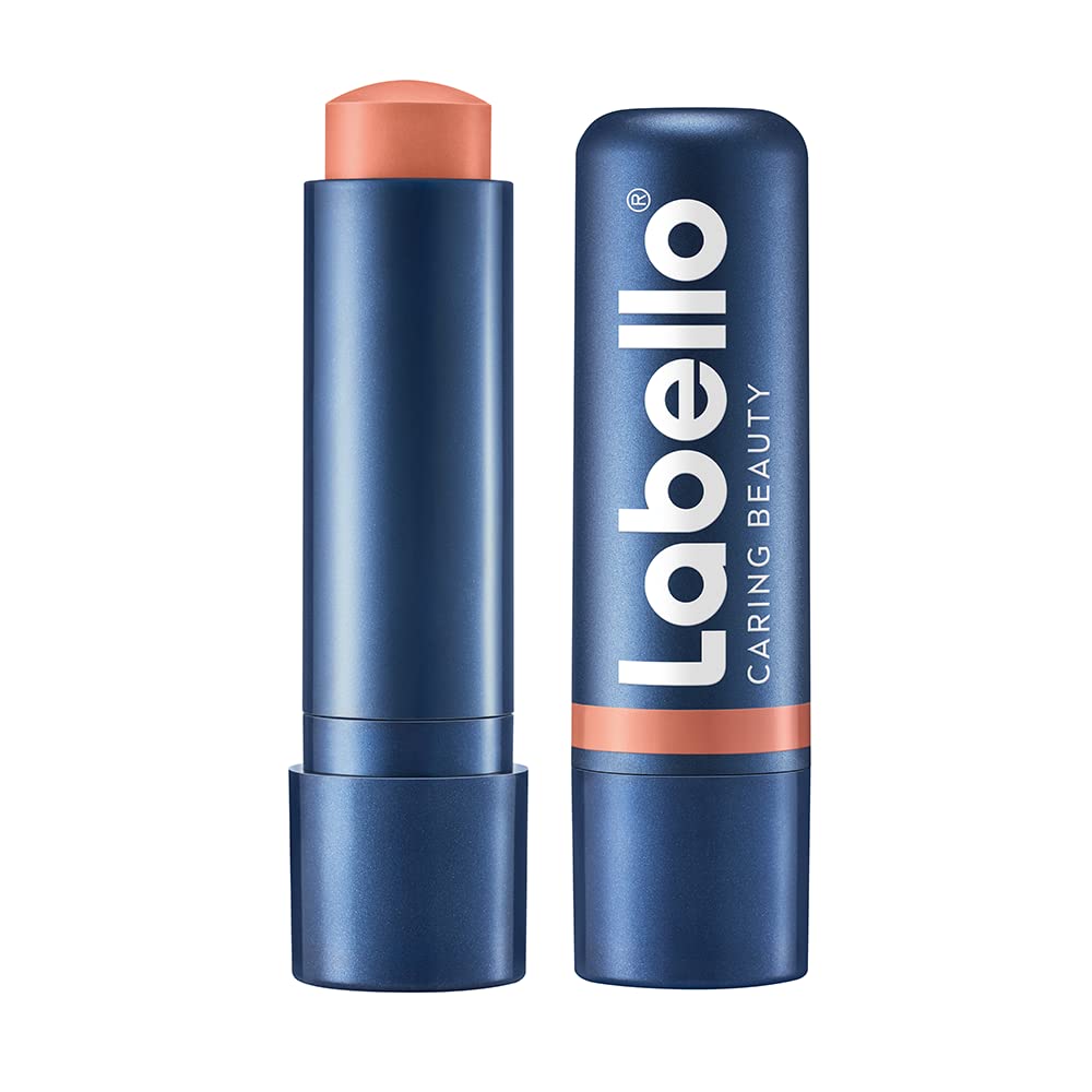 Labello Caring Beauty Nude (5.5ml) Coloured Lip Balm with Vitamin E, Shea B