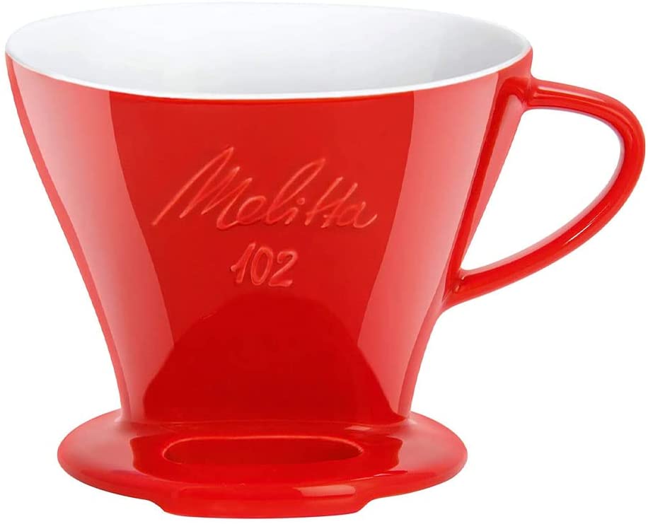 Melitta 218974 Porcelain Coffee Filter Size 102 Red